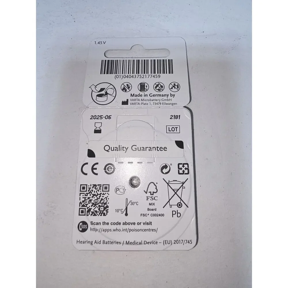 NEW Power one Size P312 Hearing Aid Batteries 6 Batteries